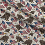 Liberty Wings Pattern 9 Fleece Fabric — fleece fabric folded close-up preview (mv-fleece-v1:lying)
