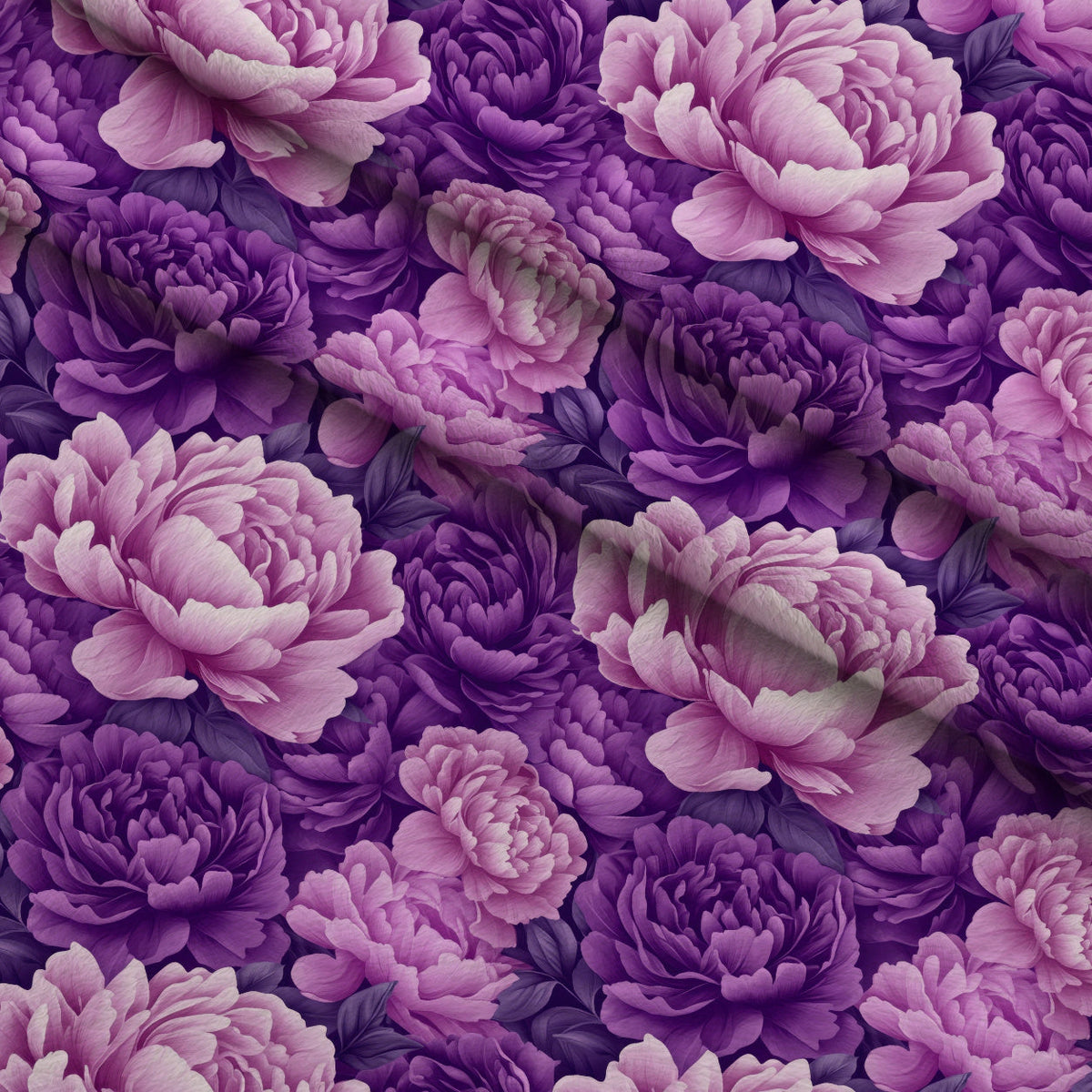 Lilac Petal Dreams Pattern 5 Fleece Fabric — fleece fabric folded close-up preview (mv-fleece-v1:lying)