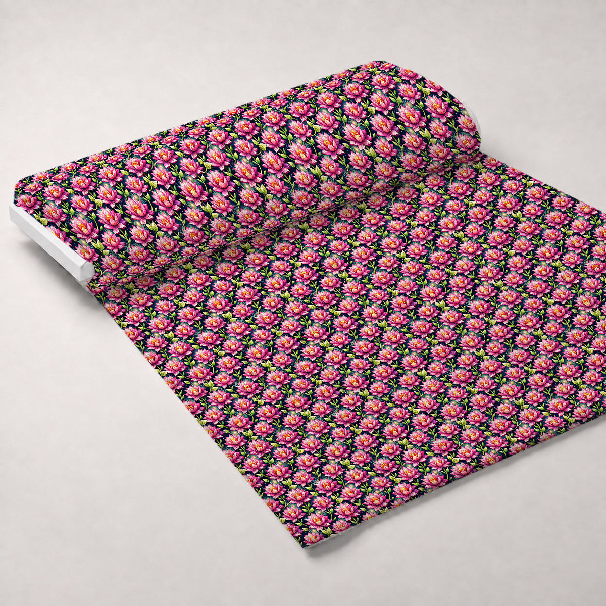 Lily Pond Serenity Pattern 1 Fleece Fabric — fleece fabric unrolled bolt preview (mv-fleece-v1:bolt)