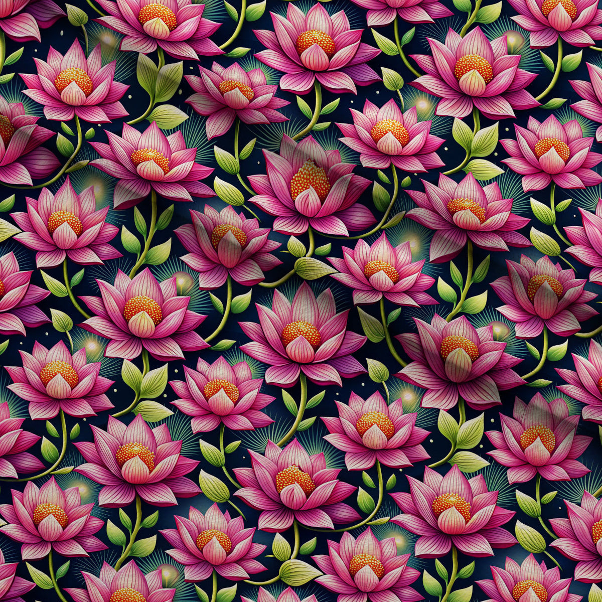 Lily Pond Serenity Pattern 1 Fleece Fabric — fleece fabric folded close-up preview (mv-fleece-v1:lying)