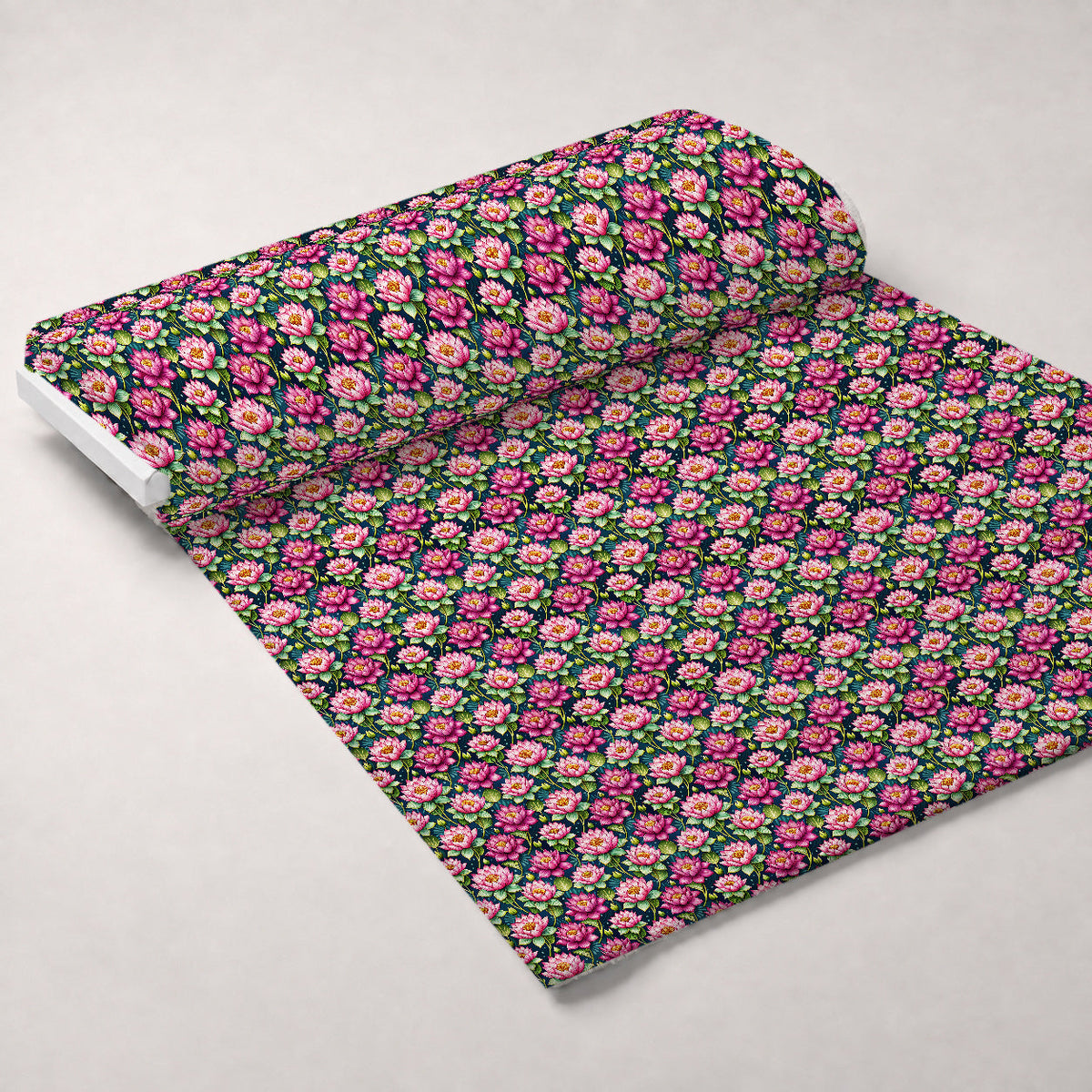 Lily Pond Serenity Pattern 4 Fleece Fabric — fleece fabric unrolled bolt preview (mv-fleece-v1:bolt)
