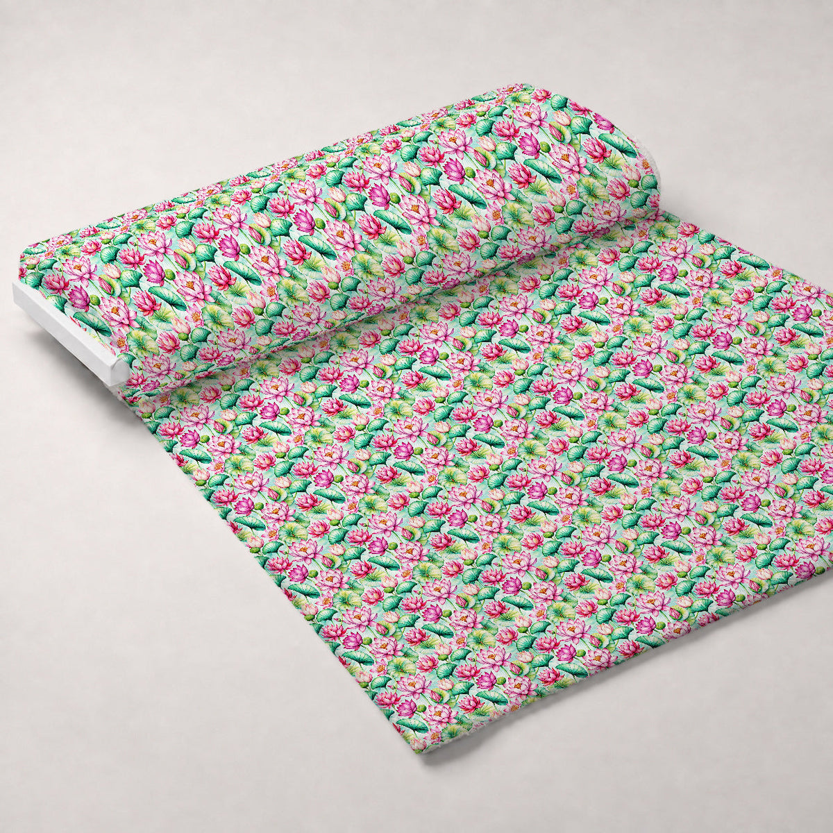 Lily Pond Serenity Pattern 6 Fleece Fabric — fleece fabric unrolled bolt preview (mv-fleece-v1:bolt)