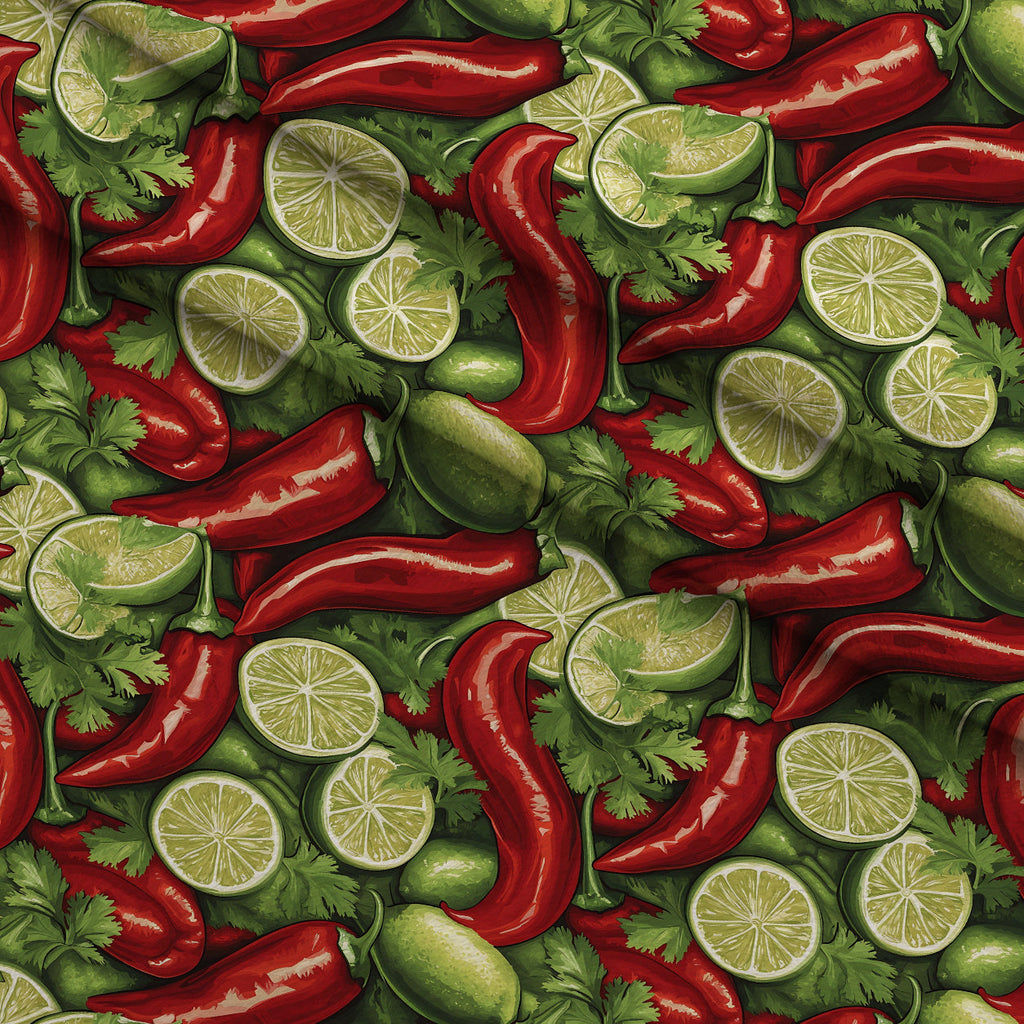 Lime Fiesta Pattern 2 Fleece Fabric — fleece fabric folded close-up preview (mv-fleece-v1:lying)