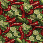 Lime Fiesta Pattern 2 Fleece Fabric — fleece fabric folded close-up preview (mv-fleece-v1:lying)
