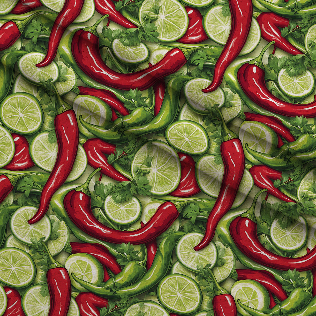 Lime Fiesta Pattern 6 Fleece Fabric — fleece fabric folded close-up preview (mv-fleece-v1:lying)