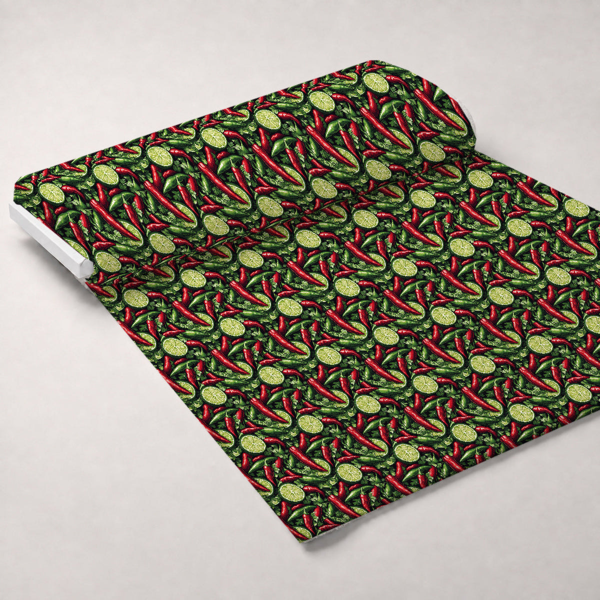 Lime Fiesta Pattern 7 Fleece Fabric — fleece fabric unrolled bolt preview (mv-fleece-v1:bolt)