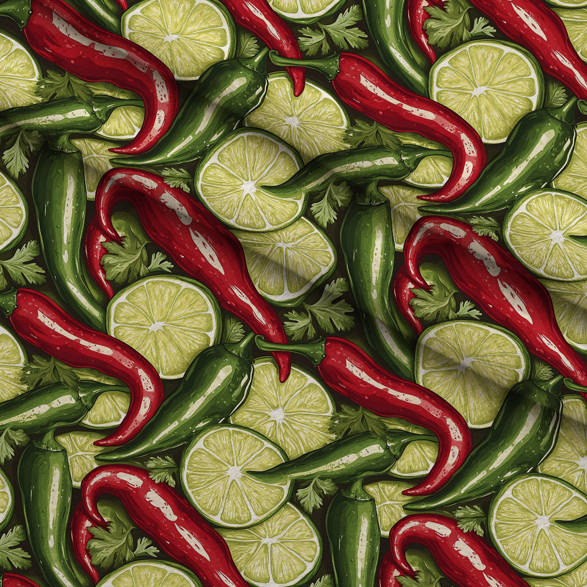 Lime Fiesta Pattern 8 Fleece Fabric — fleece fabric folded close-up preview (mv-fleece-v1:lying)
