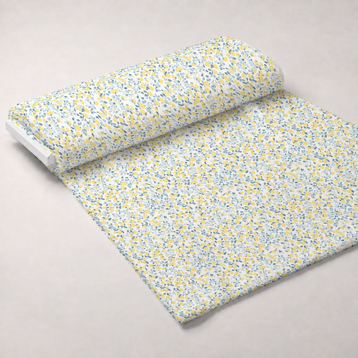 Limoncello Blossoms Pattern 3 Fleece Fabric — fleece fabric unrolled bolt preview (mv-fleece-v1:bolt)