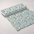 Limoncello Blossoms Pattern 5 Fleece Fabric — fleece fabric unrolled bolt preview (mv-fleece-v1:bolt)
