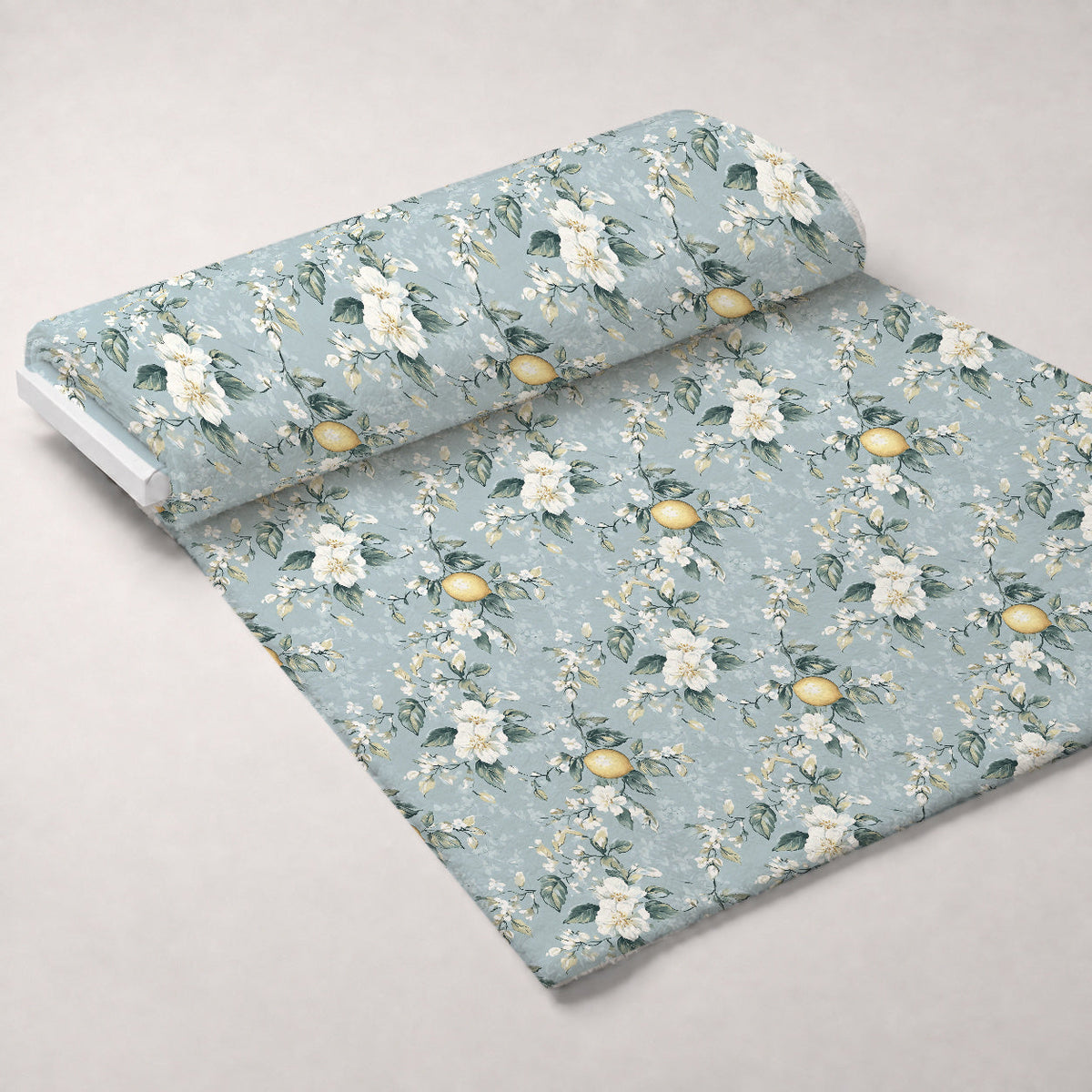 Limoncello Blossoms Pattern 5 Fleece Fabric — fleece fabric unrolled bolt preview (mv-fleece-v1:bolt)