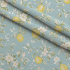 Limoncello Blossoms Pattern 8 Fleece Fabric — fleece fabric folded close-up preview (mv-fleece-v1:lying)