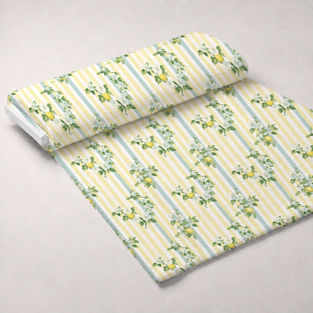 Limoncello Blossoms Pattern 9 Fleece Fabric — fleece fabric unrolled bolt preview (mv-fleece-v1:bolt)