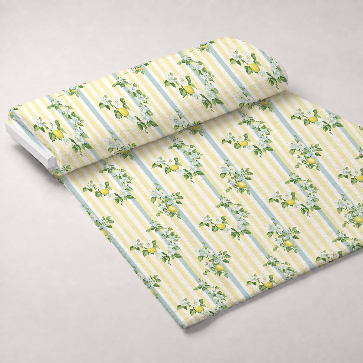 Limoncello Blossoms Pattern 9 Fleece Fabric — fleece fabric unrolled bolt preview (mv-fleece-v1:bolt)
