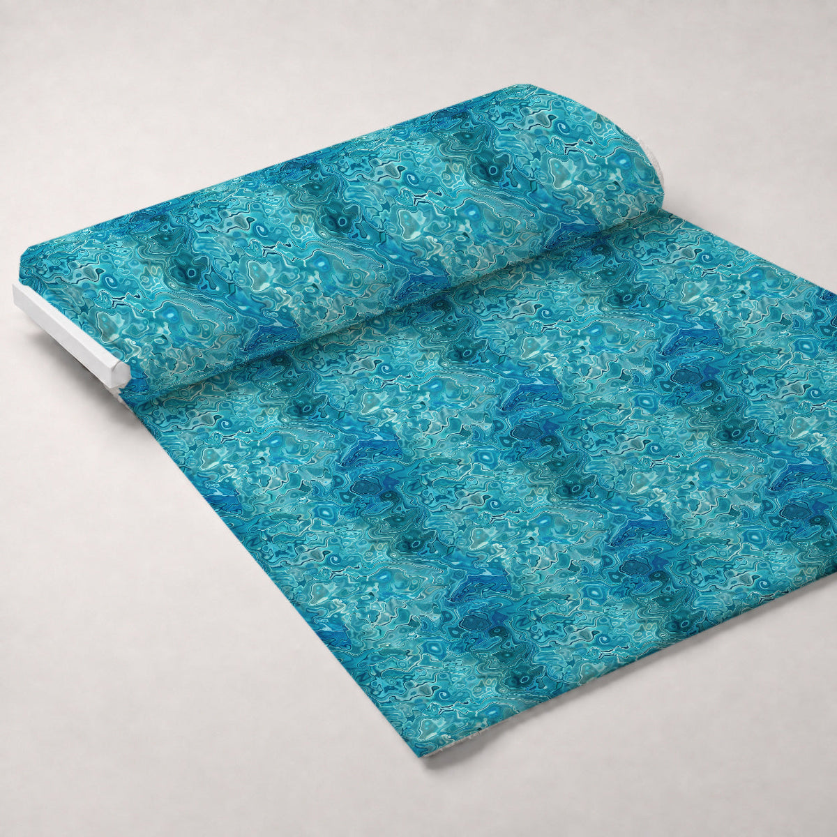 Liquid Sapphire Pattern 1 Fleece Fabric — fleece fabric unrolled bolt preview (mv-fleece-v1:bolt)