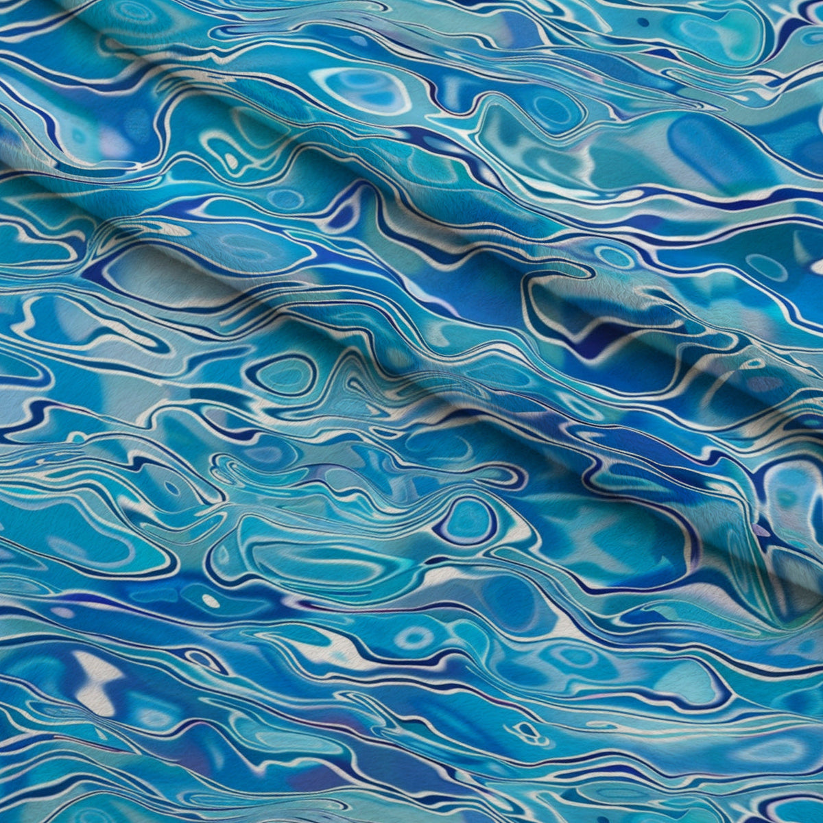 Liquid Sapphire Pattern 3 Fleece Fabric — fleece fabric folded close-up preview (mv-fleece-v1:lying)