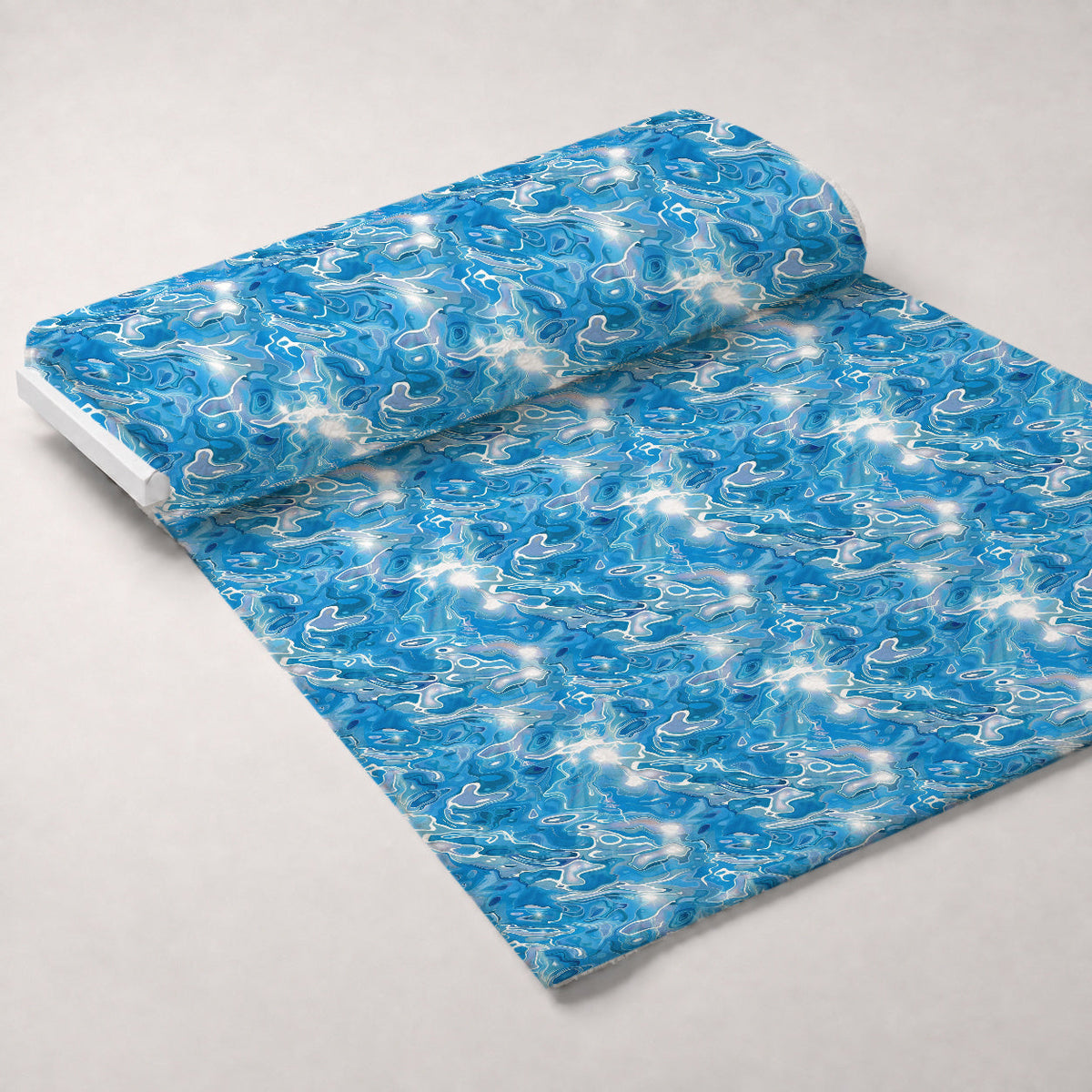 Liquid Sapphire Pattern 5 Fleece Fabric — fleece fabric unrolled bolt preview (mv-fleece-v1:bolt)