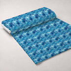 Liquid Sapphire Pattern 6 Fleece Fabric — fleece fabric unrolled bolt preview (mv-fleece-v1:bolt)
