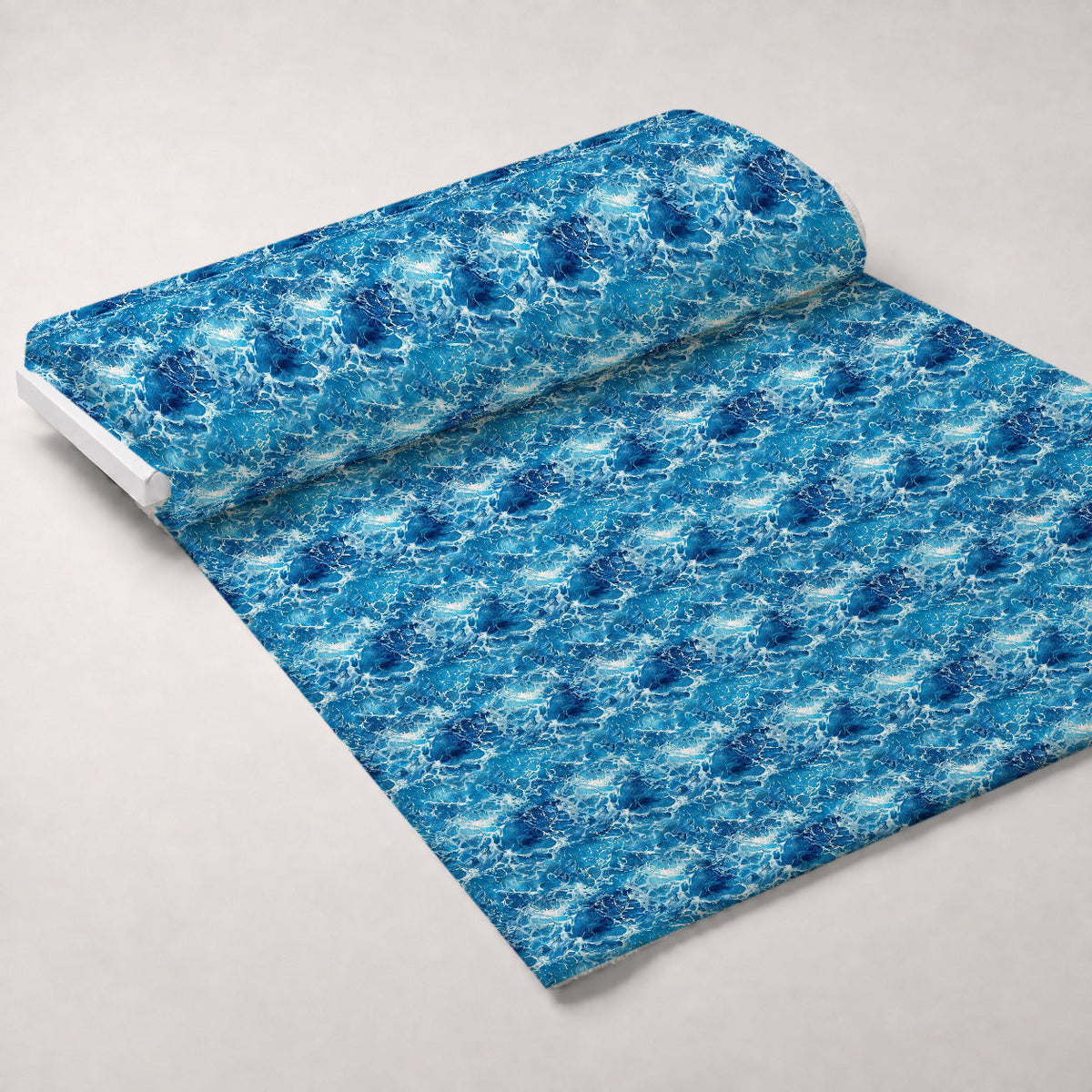 Liquid Sapphire Pattern 6 Fleece Fabric — fleece fabric unrolled bolt preview (mv-fleece-v1:bolt)