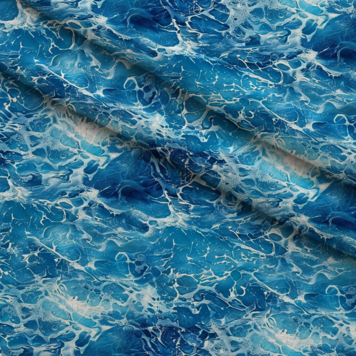 Liquid Sapphire Pattern 6 Fleece Fabric — fleece fabric folded close-up preview (mv-fleece-v1:lying)