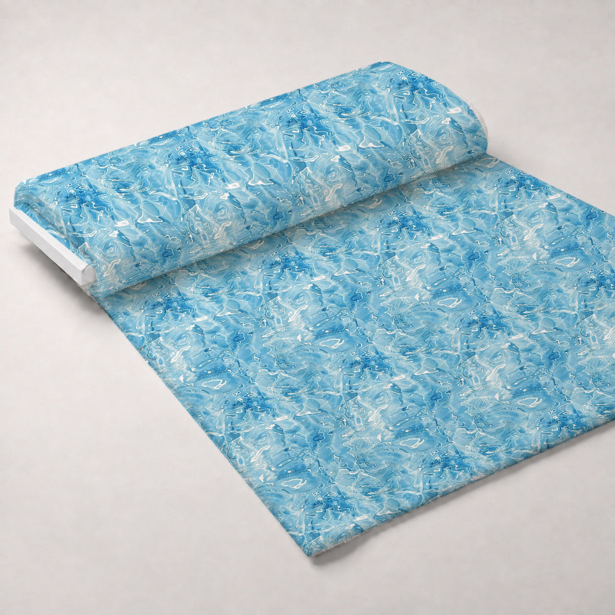 Liquid Sapphire Pattern 9 Fleece Fabric — fleece fabric unrolled bolt preview (mv-fleece-v1:bolt)
