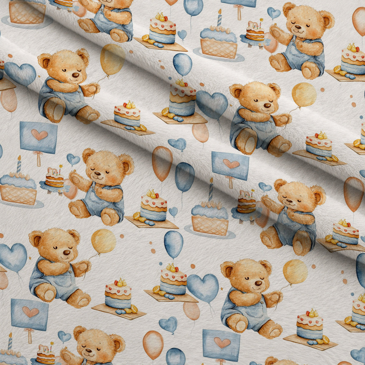 Little Cub Dreams Pattern 11 Fleece Fabric — fleece fabric folded close-up preview (mv-fleece-v1:lying)
