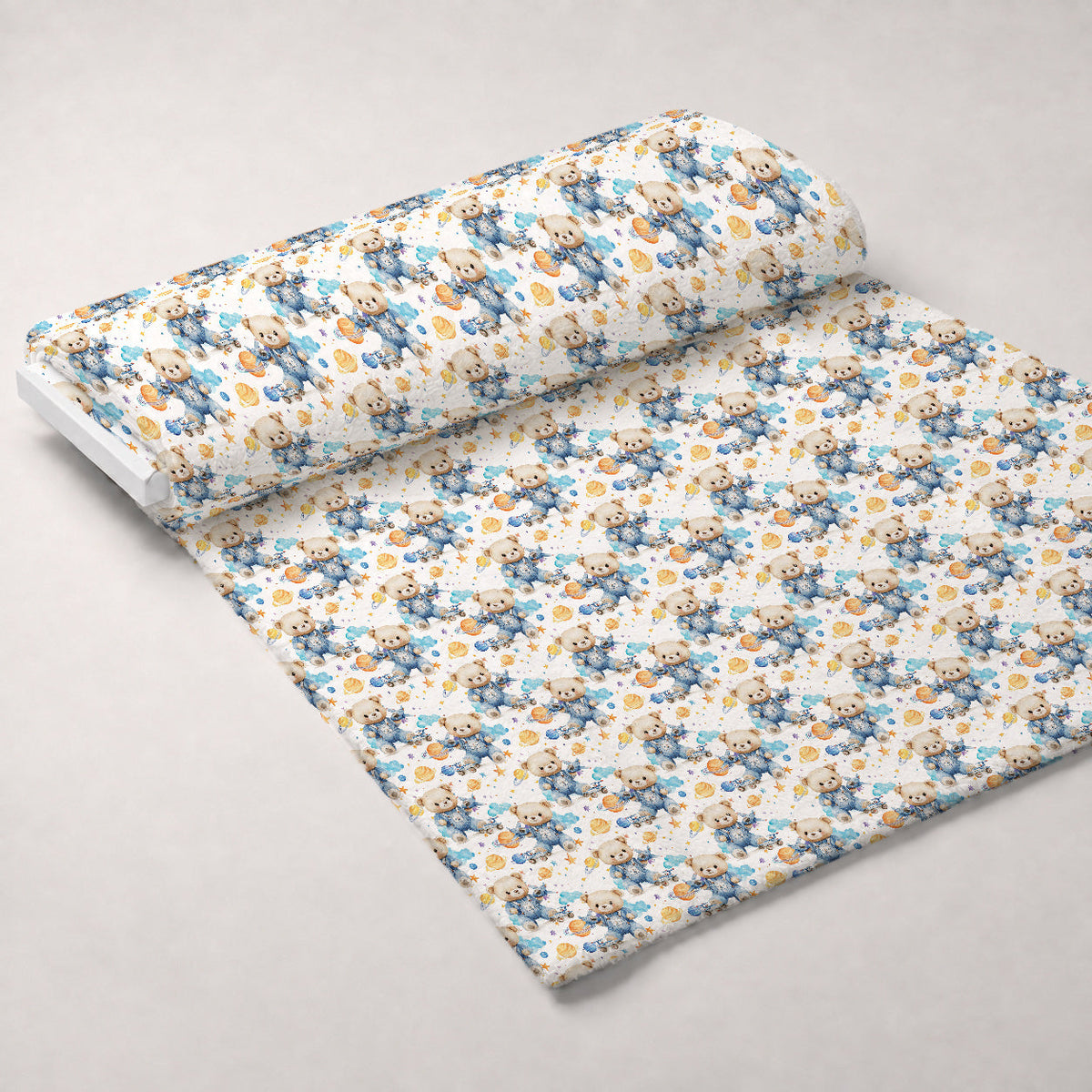 Little Cub Dreams Pattern 5 Fleece Fabric — fleece fabric unrolled bolt preview (mv-fleece-v1:bolt)