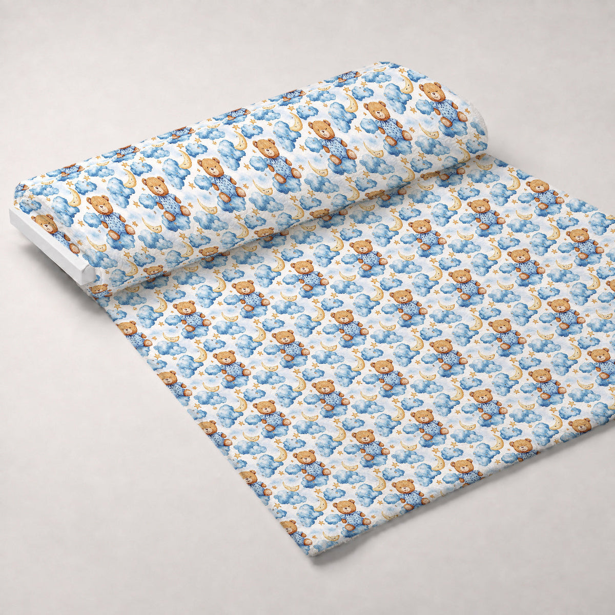 Little Cub Dreams Pattern 8 Fleece Fabric — fleece fabric unrolled bolt preview (mv-fleece-v1:bolt)