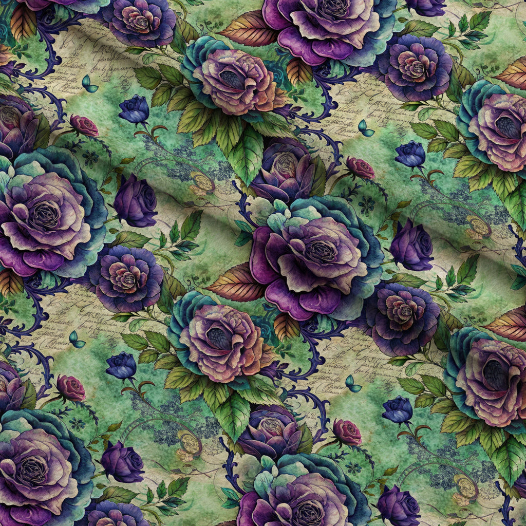 Love Letter Blooms Pattern 10 Fleece Fabric — fleece fabric folded close-up preview (mv-fleece-v1:lying)