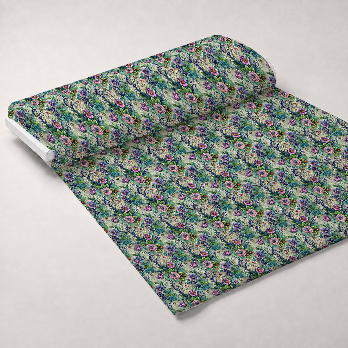 Love Letter Blooms Pattern 12 Fleece Fabric — fleece fabric unrolled bolt preview (mv-fleece-v1:bolt)