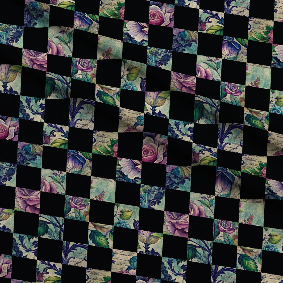 Love Letter Blooms Pattern 13 Fleece Fabric — fleece fabric folded close-up preview (mv-fleece-v1:lying)