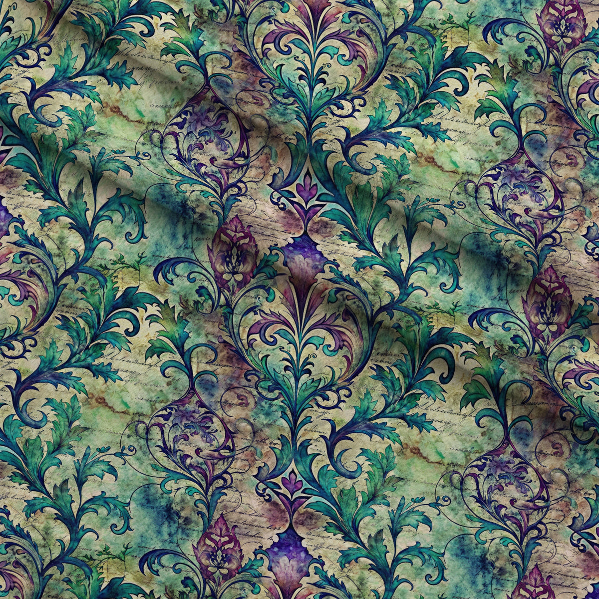 Love Letter Blooms Pattern 5 Fleece Fabric — fleece fabric folded close-up preview (mv-fleece-v1:lying)