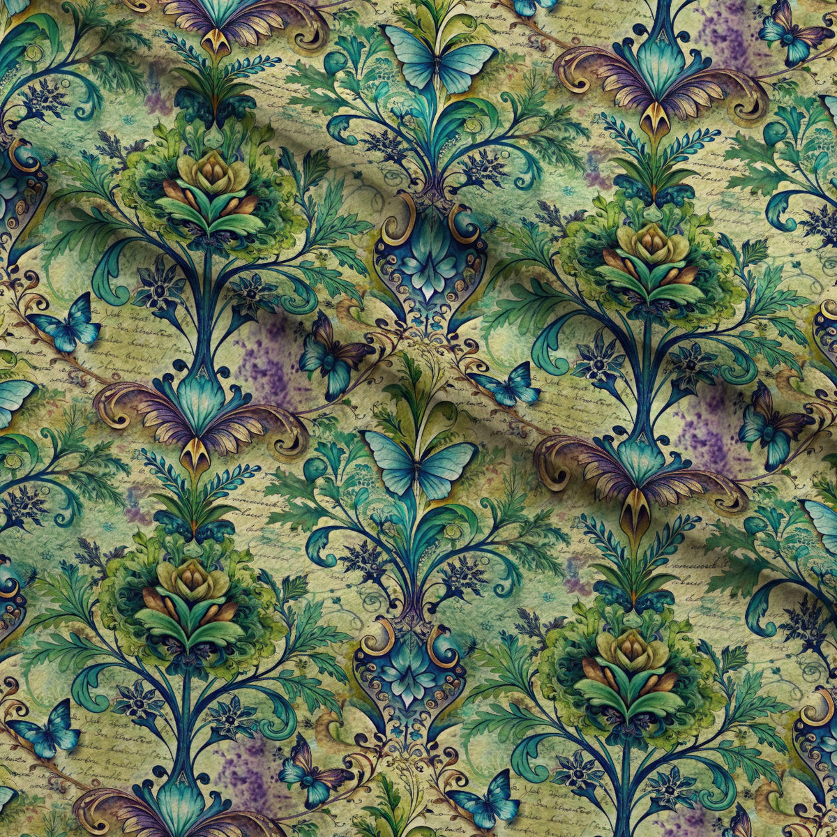 Love Letter Blooms Pattern 6 Fleece Fabric — fleece fabric folded close-up preview (mv-fleece-v1:lying)