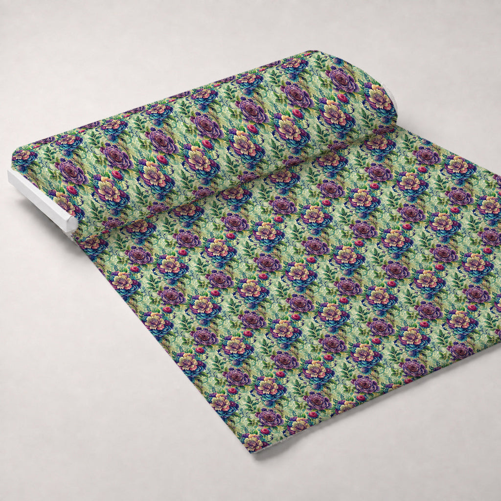 Love Letter Blooms Pattern 8 Fleece Fabric — fleece fabric unrolled bolt preview (mv-fleece-v1:bolt)