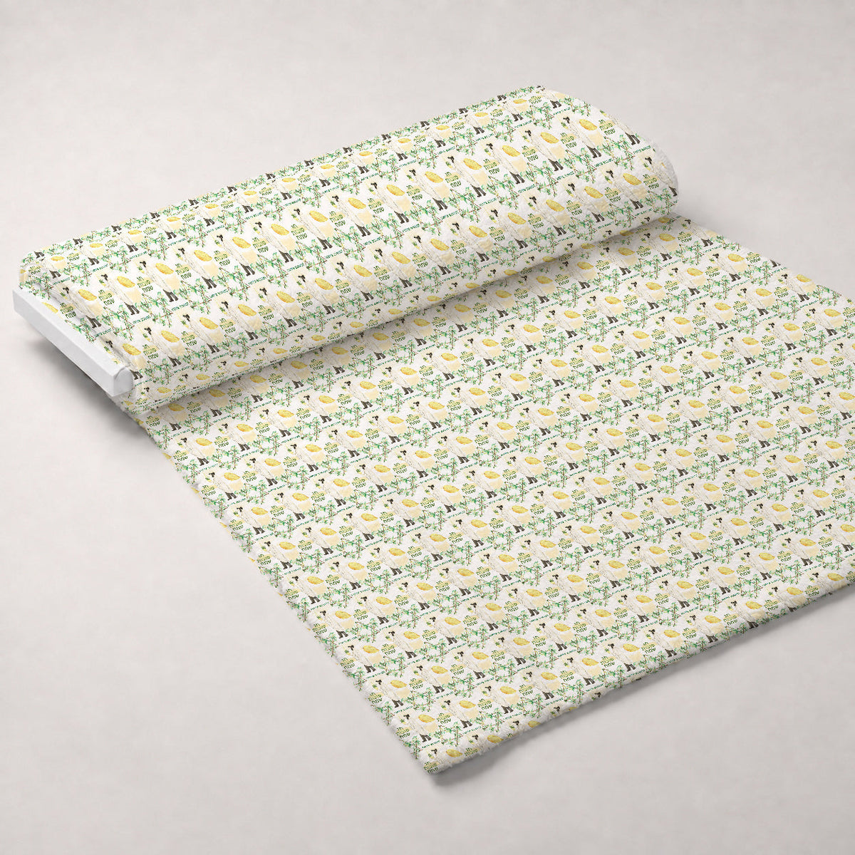 Lulav and Etrog Pattern 1 Fleece Fabric — fleece fabric unrolled bolt preview (mv-fleece-v1:bolt)
