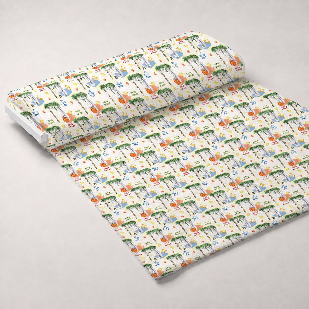 Lulav and Etrog Pattern 14 Fleece Fabric — fleece fabric unrolled bolt preview (mv-fleece-v1:bolt)