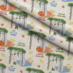Lulav and Etrog Pattern 14 Fleece Fabric — fleece fabric folded close-up preview (mv-fleece-v1:lying)