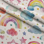 Lullaby Skies Pattern 1 Fleece Fabric — fleece fabric folded close-up preview (mv-fleece-v1:lying)