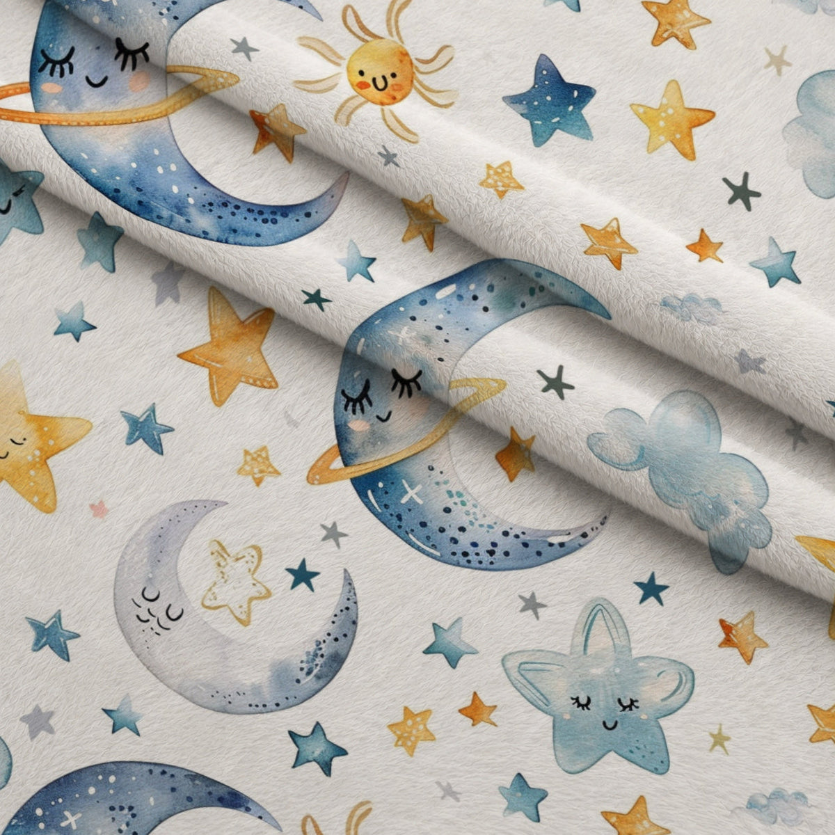 Lullaby Skies Pattern 13 Fleece Fabric — fleece fabric folded close-up preview (mv-fleece-v1:lying)