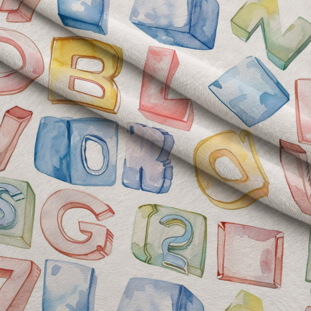Lullaby Skies Pattern 14 Fleece Fabric — fleece fabric folded close-up preview (mv-fleece-v1:lying)