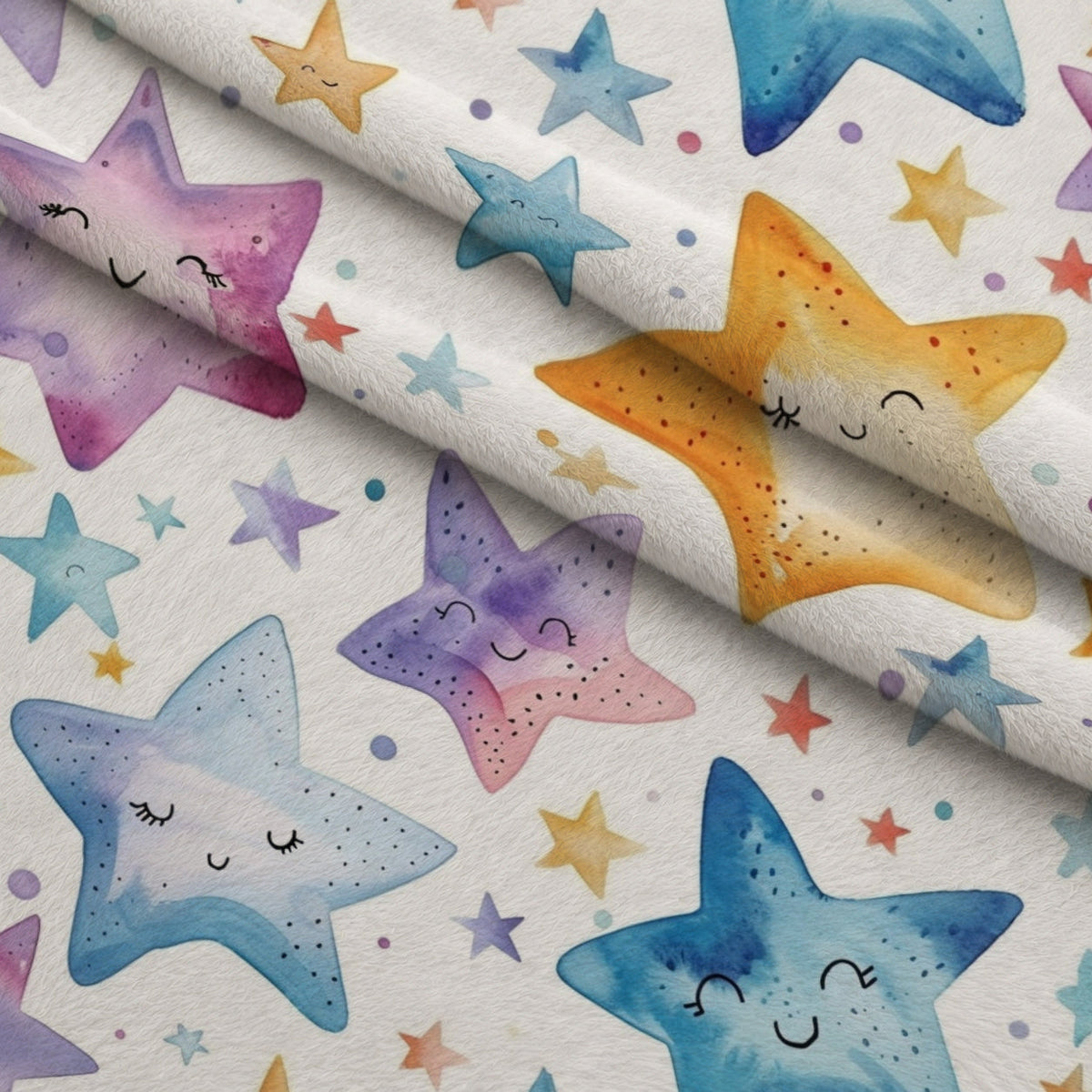 Lullaby Skies Pattern 16 Fleece Fabric — fleece fabric folded close-up preview (mv-fleece-v1:lying)