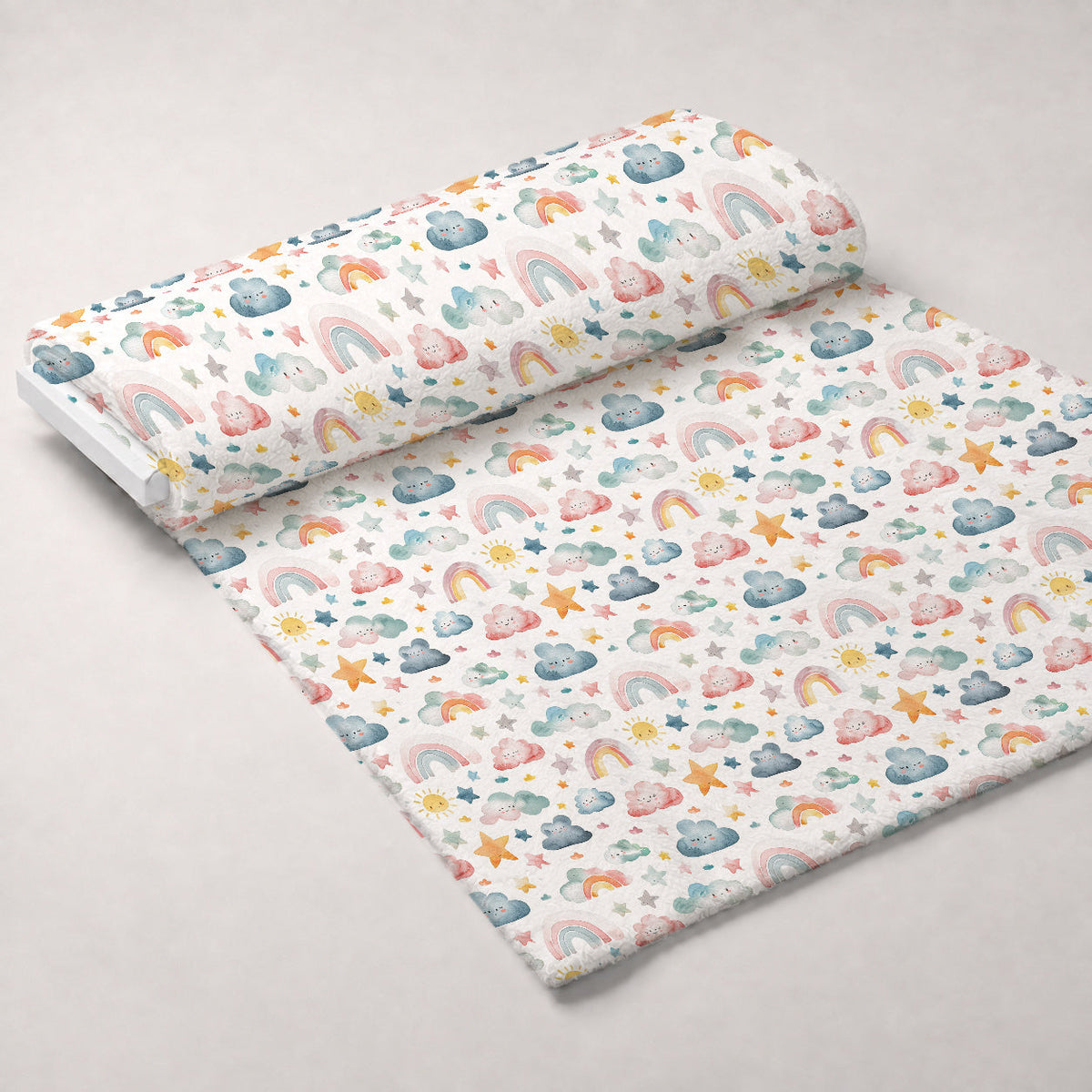 Lullaby Skies Pattern 2 Fleece Fabric — fleece fabric unrolled bolt preview (mv-fleece-v1:bolt)