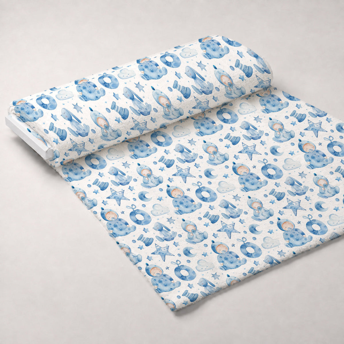 Lullaby Skies Pattern 20 Fleece Fabric — fleece fabric unrolled bolt preview (mv-fleece-v1:bolt)