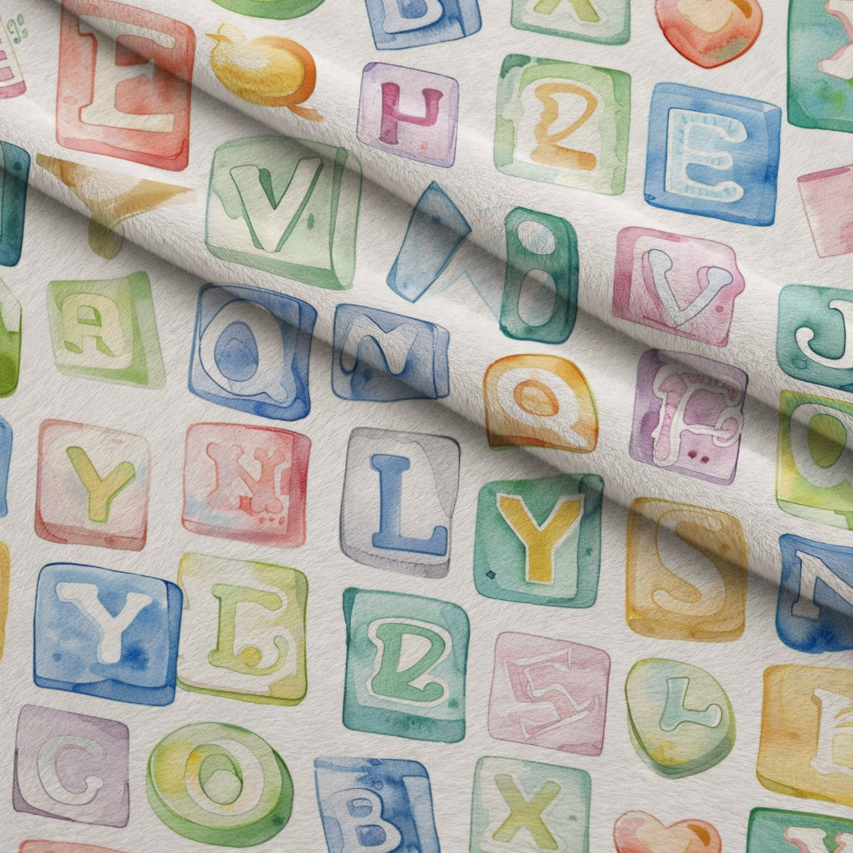 Lullaby Skies Pattern 24 Fleece Fabric — fleece fabric folded close-up preview (mv-fleece-v1:lying)