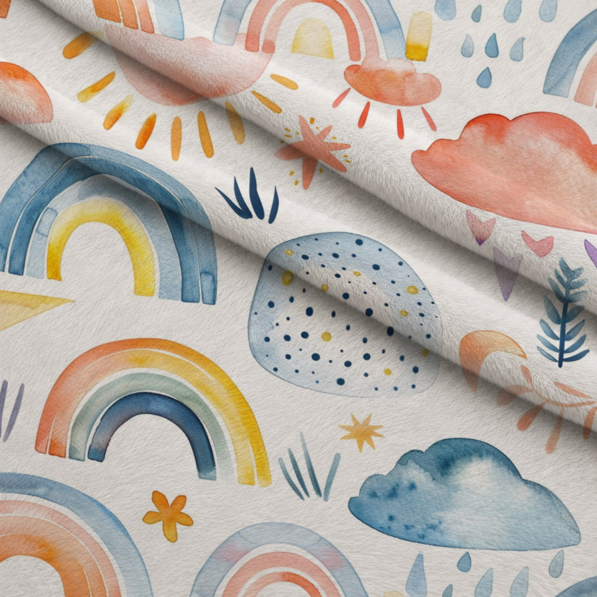 Lullaby Skies Pattern 25 Fleece Fabric — fleece fabric folded close-up preview (mv-fleece-v1:lying)
