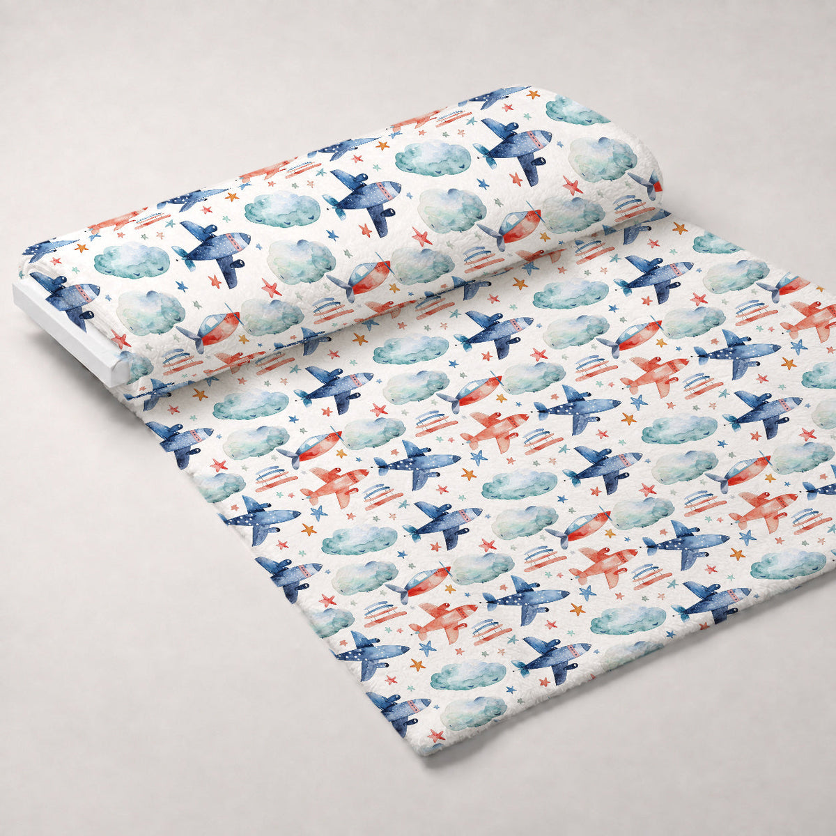 Lullaby Skies Pattern 9 Fleece Fabric — fleece fabric unrolled bolt preview (mv-fleece-v1:bolt)
