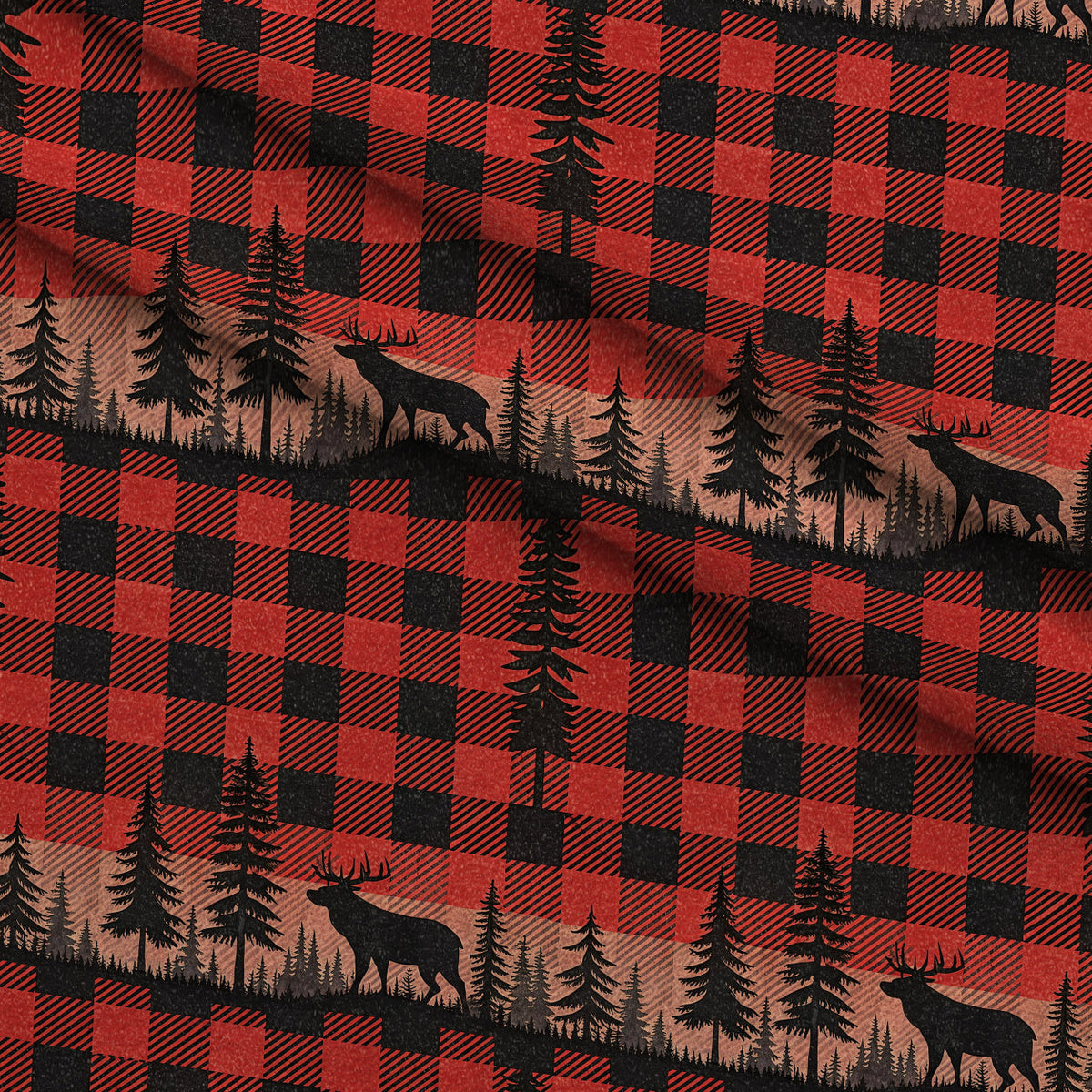 Lumberjack Lodge Pattern 10 Fleece Fabric — fleece fabric folded close-up preview (mv-fleece-v1:lying)