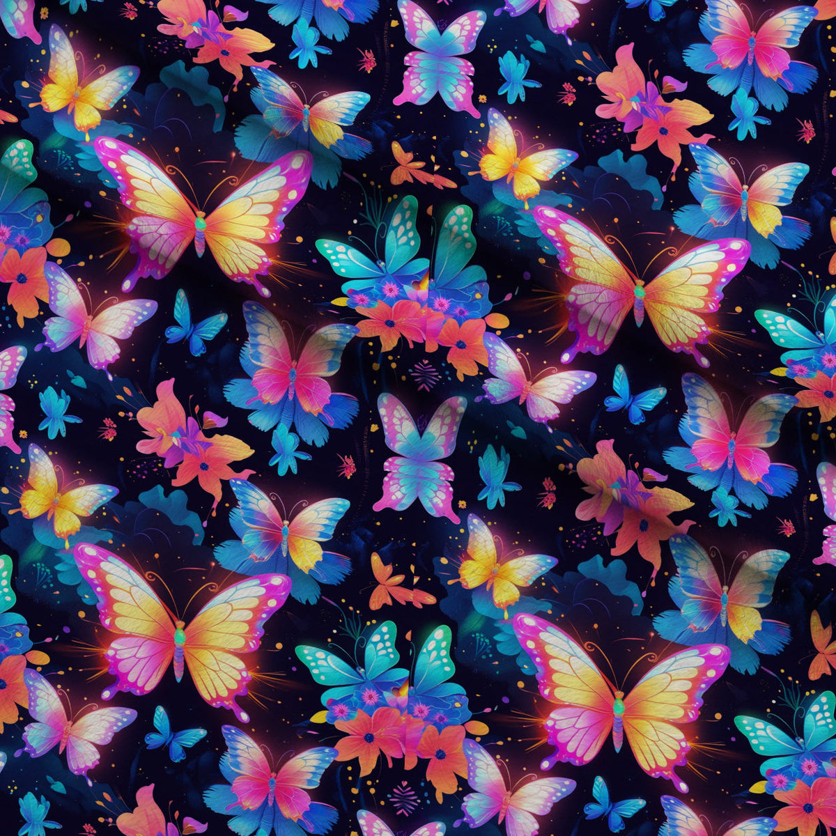 Luminous Wings Pattern 13 Fleece Fabric — fleece fabric folded close-up preview (mv-fleece-v1:lying)