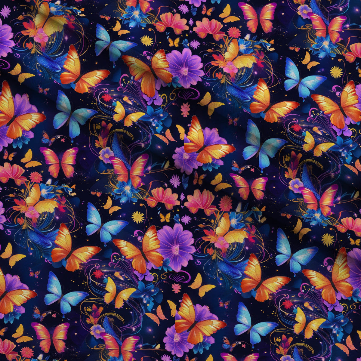 Luminous Wings Pattern 14 Fleece Fabric — fleece fabric folded close-up preview (mv-fleece-v1:lying)