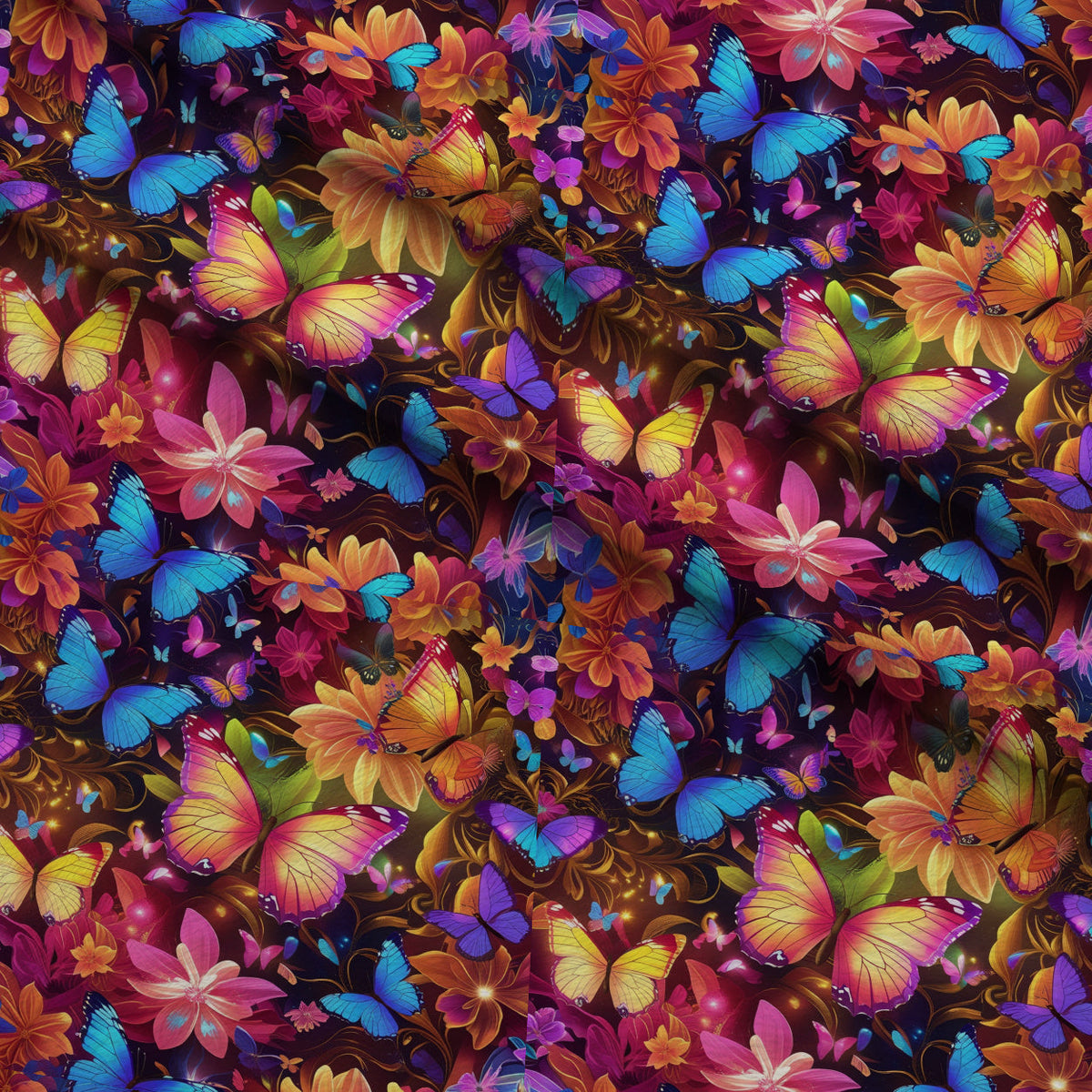 Luminous Wings Pattern 15 Fleece Fabric — fleece fabric folded close-up preview (mv-fleece-v1:lying)