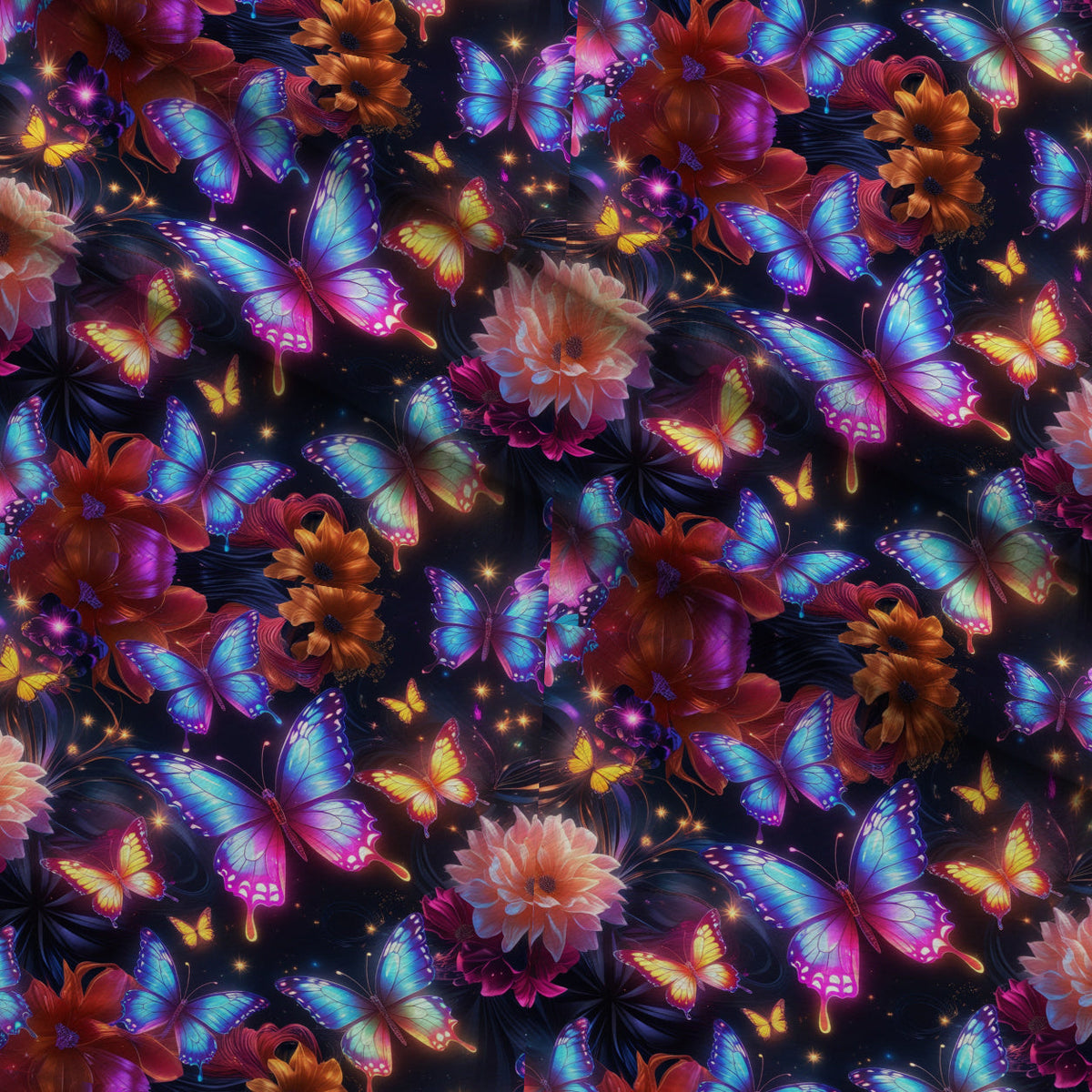 Luminous Wings Pattern 5 Fleece Fabric — fleece fabric folded close-up preview (mv-fleece-v1:lying)